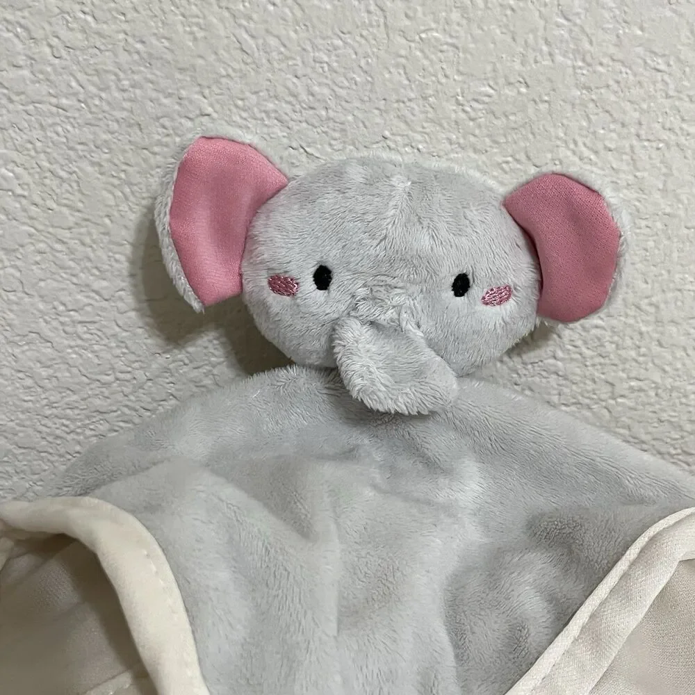 Walmart Gray Elephant Security Blanket Lovey Lovie Small Blankie